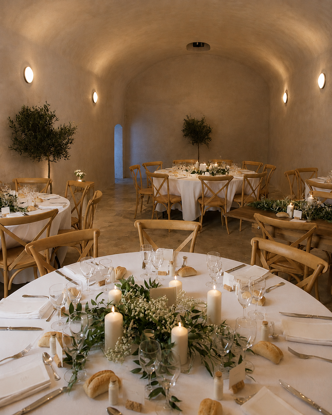 Salle configurée pour mariage